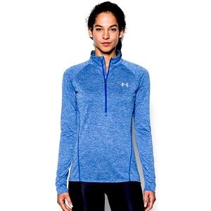 Under Armour Tech 1/2 Zip Long Sleeve Top in Lapis Blue